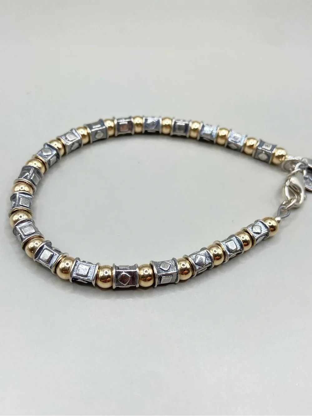 Silpada Sterling Silver 14K Gold Filled Roman Coin Bracelet B1582